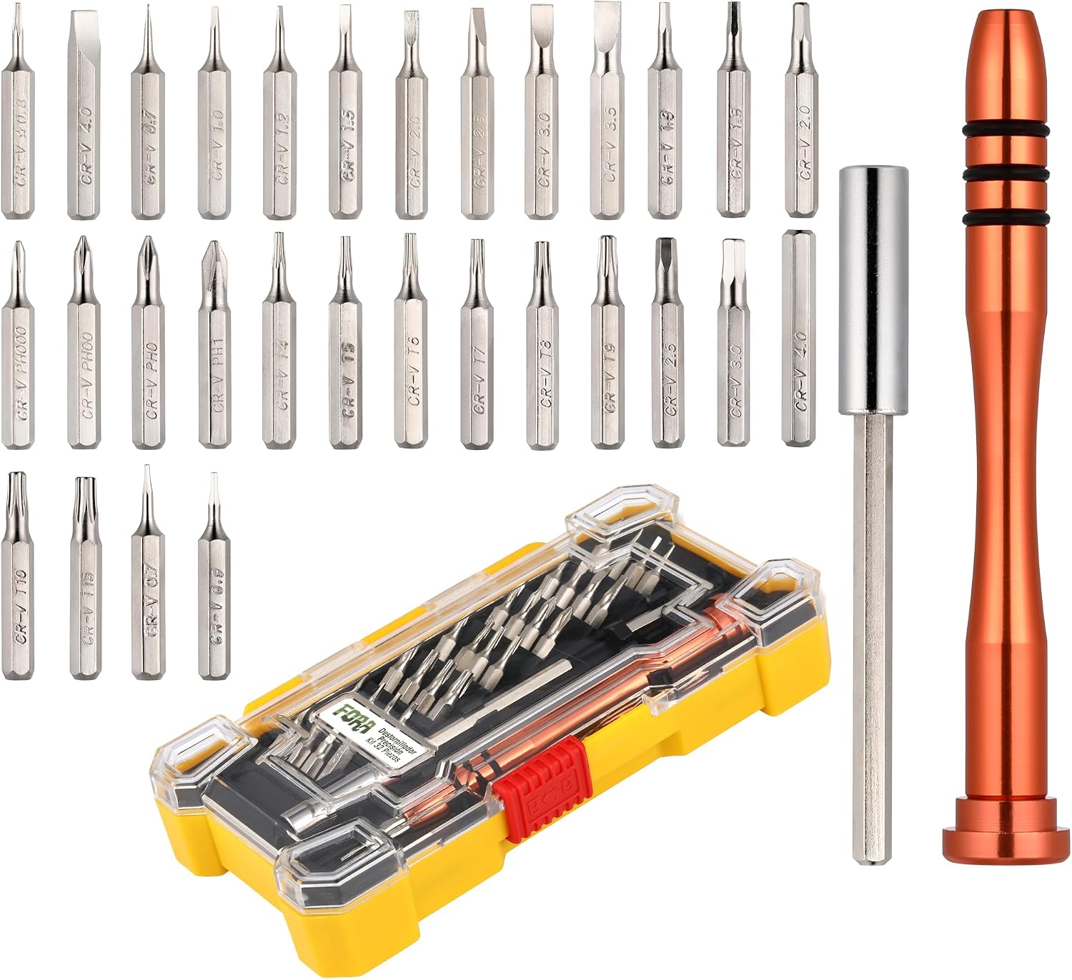FORA Feinmechaniker Schraubendreher Set 32-teilig - Bits und Etui