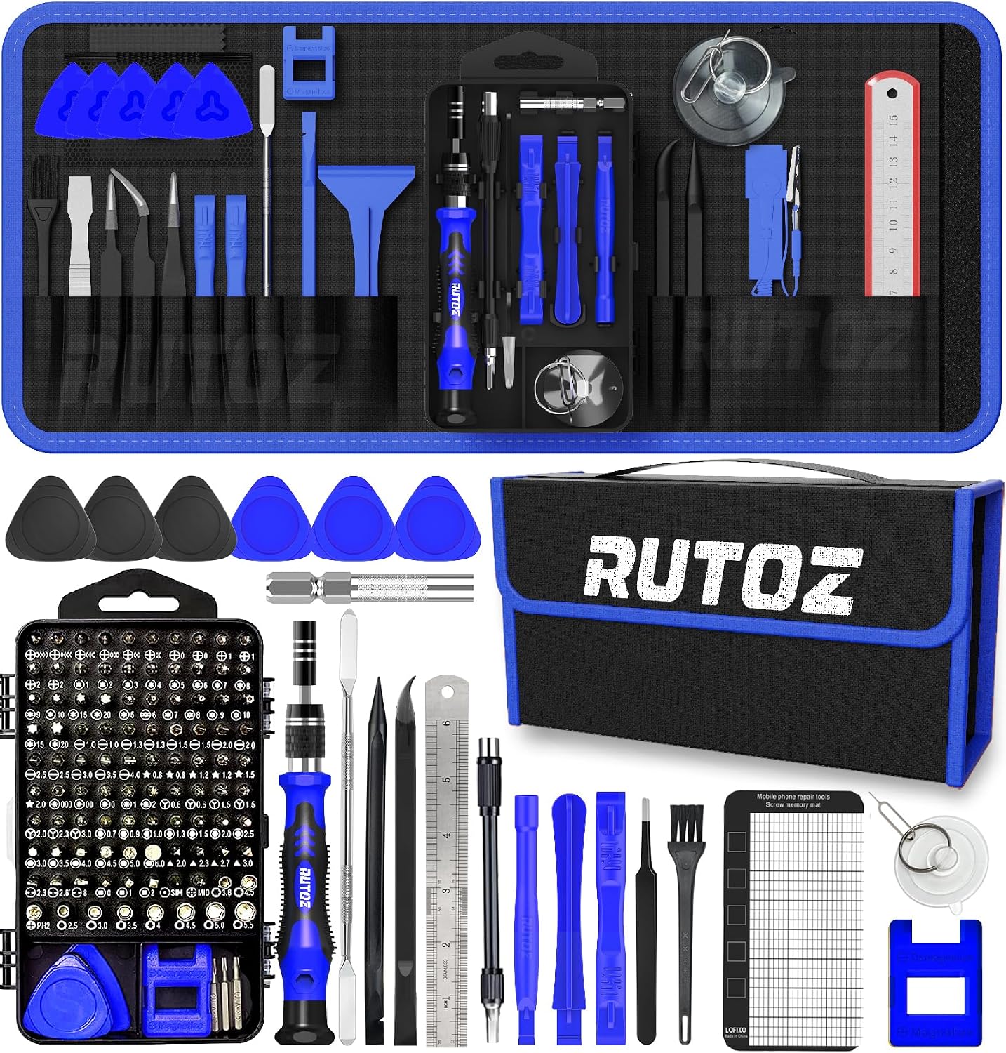Feinmechaniker Werkzeug Set Schraubendreher Torx T5 T6 T8 T9 T10 Kreuzschlitz PH000 00 PH1 Triwing Y00 Y0 Gamebit Für iPhone/macbook/xbox/PS4/PS5 Switch Brillen Handy Laptop PC Reparaturset mit Hebel