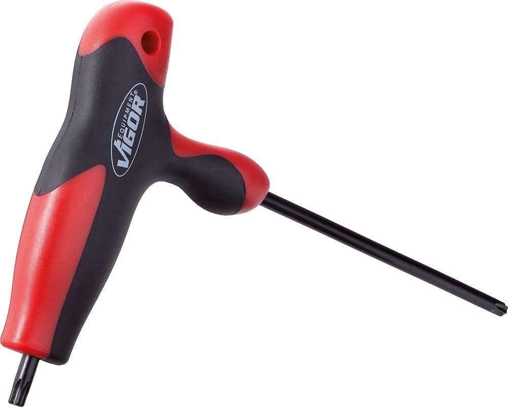 VIGOR Schraubendreher, T-Griff, V2497, T Profil, SW T10, Abtrieb T Profil