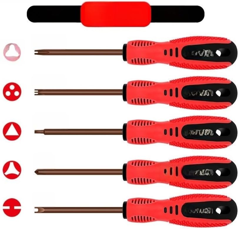 5-tlg Schraubendreher Set Magnetisch U Y Dreieck Bits