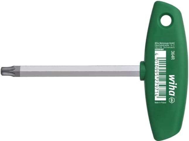 Wiha Stiftschlüssel mit Quergriff TORX® Festhaltemechanik Magicspring® mattverchromt (27965) T10 x 100 mm