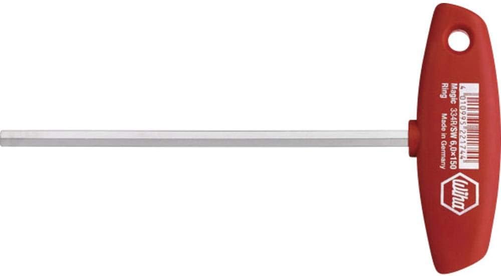 Wiha Schraubendreher 6KT SW 2,5x100mm Ges.-L.126mm Klinge glanzvernickelt m.Quergriff - 906