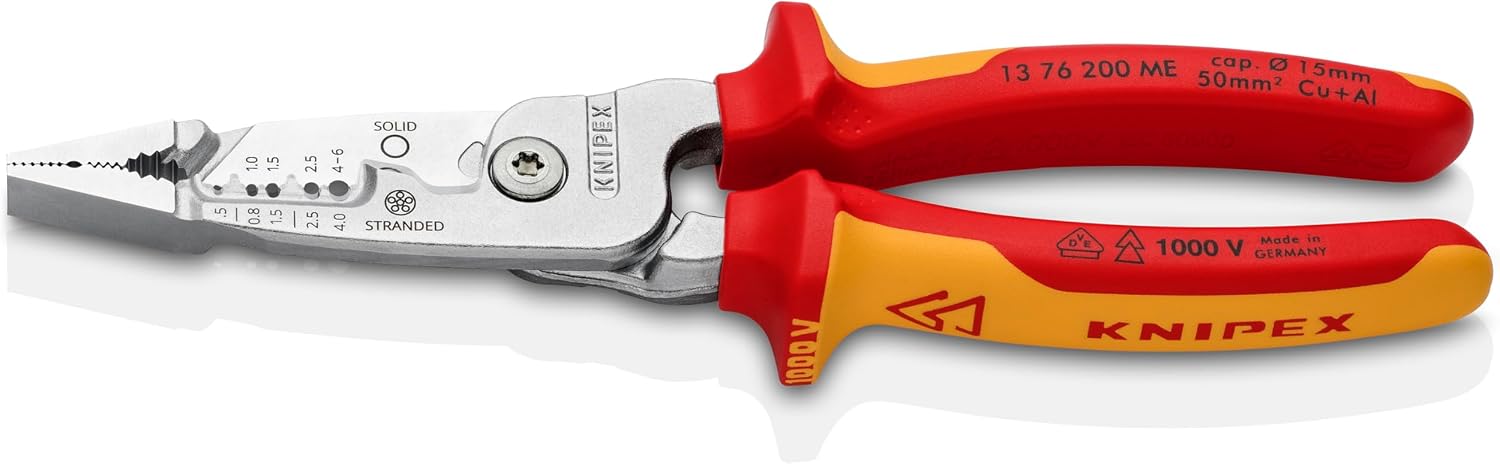 KNIPEX Multifunktions-Elektrikerzange metrisches Modell, 13 76 200 ME