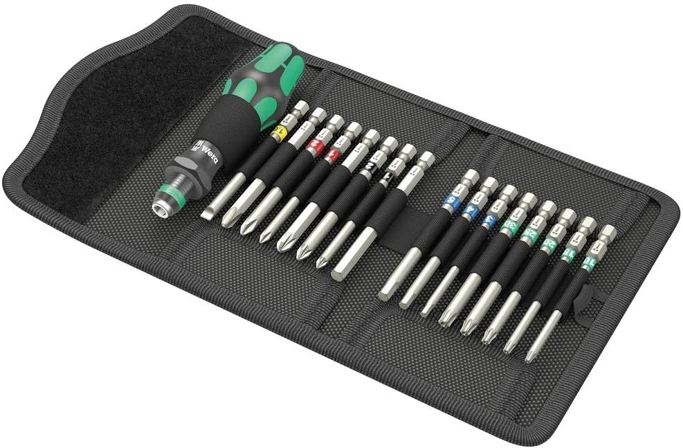 Wera - 05059303001 - Schraubendreher Wechselklingen Satz, Kraftform Kompakt 60 Tool Finder, 17-teilig