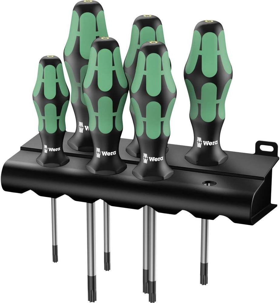 Wera Schraubendrehersatz 367/6 TORX® HF Kraftform Plus mit Haltefunktion + Rack, 6-teilig, 05028059001