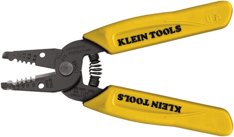 Klein Tools 11049 Abisolierzange, Made in USA, kompakt, leicht, gehärteter Stahl, präzisionsgeschliffen, für Litzen