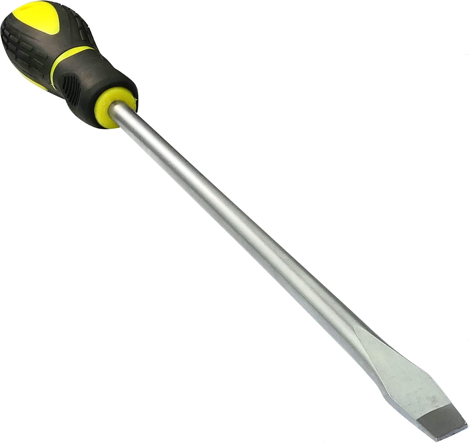 AERZETIX - C45665 - Klassischer flacher Schraubendreher 6x100mm für Schlitzschrauben - Magnetische/Magnetspitze - Rutschfester Bi-Material-Griff - Stahlklinge/CR-V/ -S2