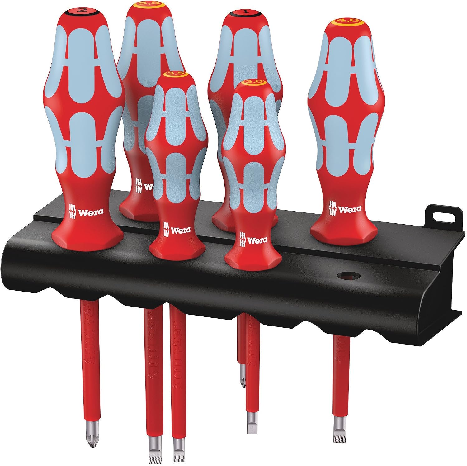Wera 3165 i/6 Schraubendrehersatz, Edelstahl + Rack, 6-teilig, 05022745001