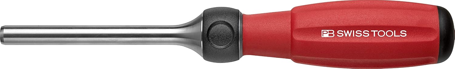 PB Swiss Tools Ratschenschraubendreher Lang PB 8510.R-100 | 100% Swiss Made | Schraubendreher Bithalter magnetisch für C6 Bits, Links-/Rechtslauf/Fest, Klingenlänge 100 mm