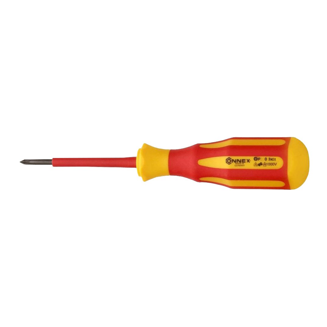 Connex Elektriker-Schraubendreher PZ 1 VDE 2-Komponenten-Griff, 80 mm, COX336511