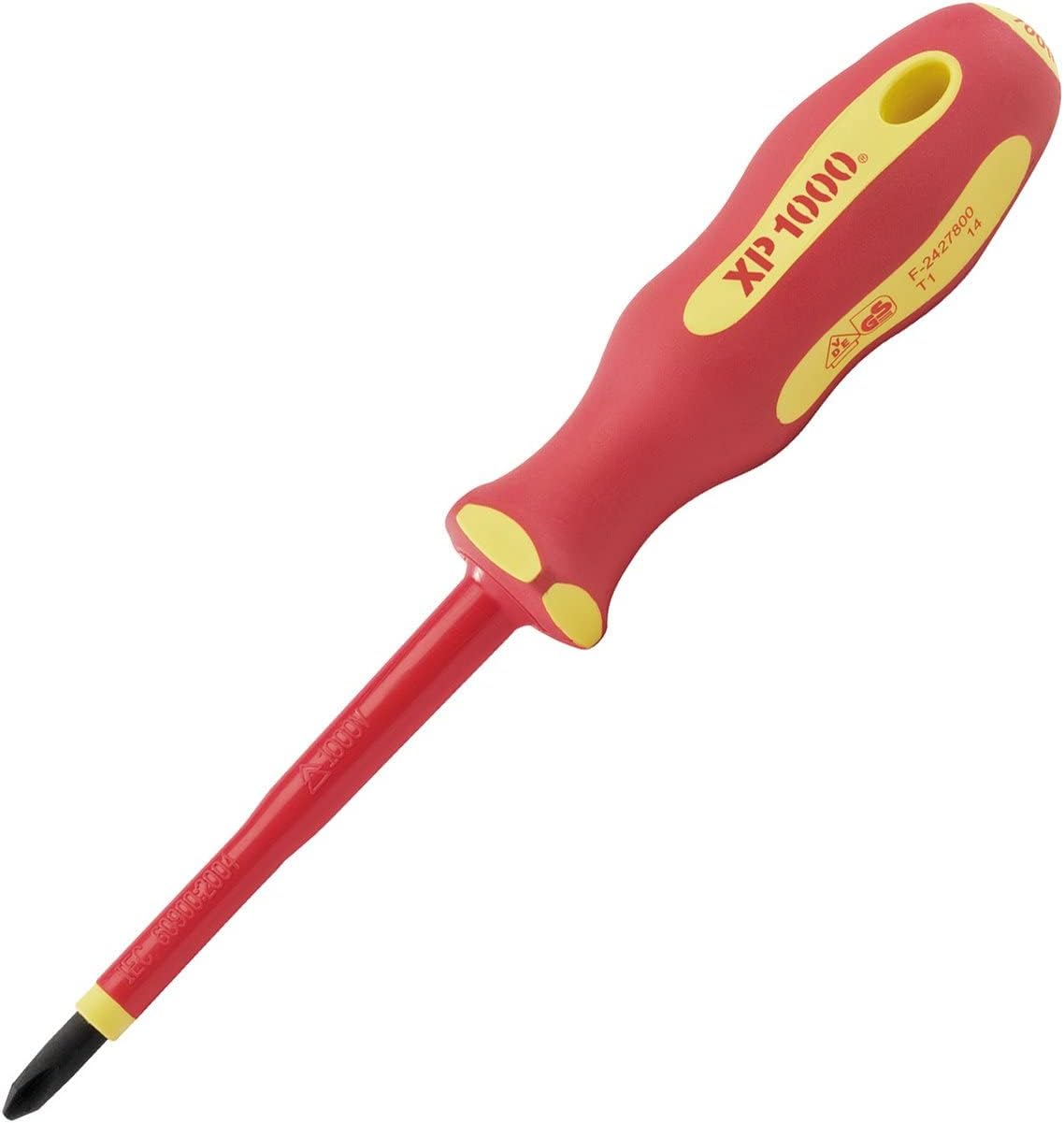 Draper XP1000 VDE-Kreuzschlitz-Schraubendreher – 64432 – Präzisions-Elektro-Schraubendreher-Bit-Werkzeug