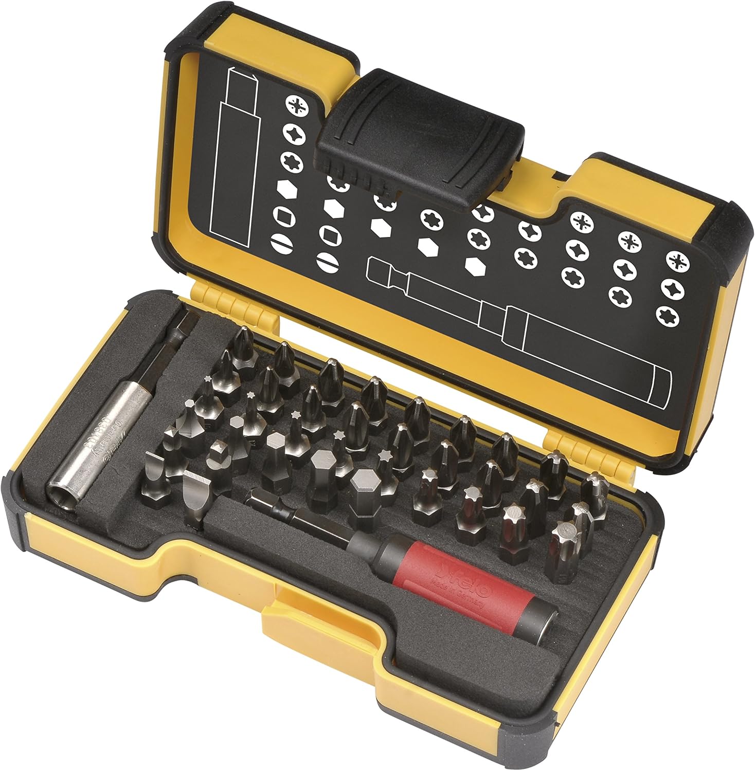 Felo"Bits 38" Bit-Box 38-teilig mit Star-Automatikhalter, 020 738 06 Multicolor