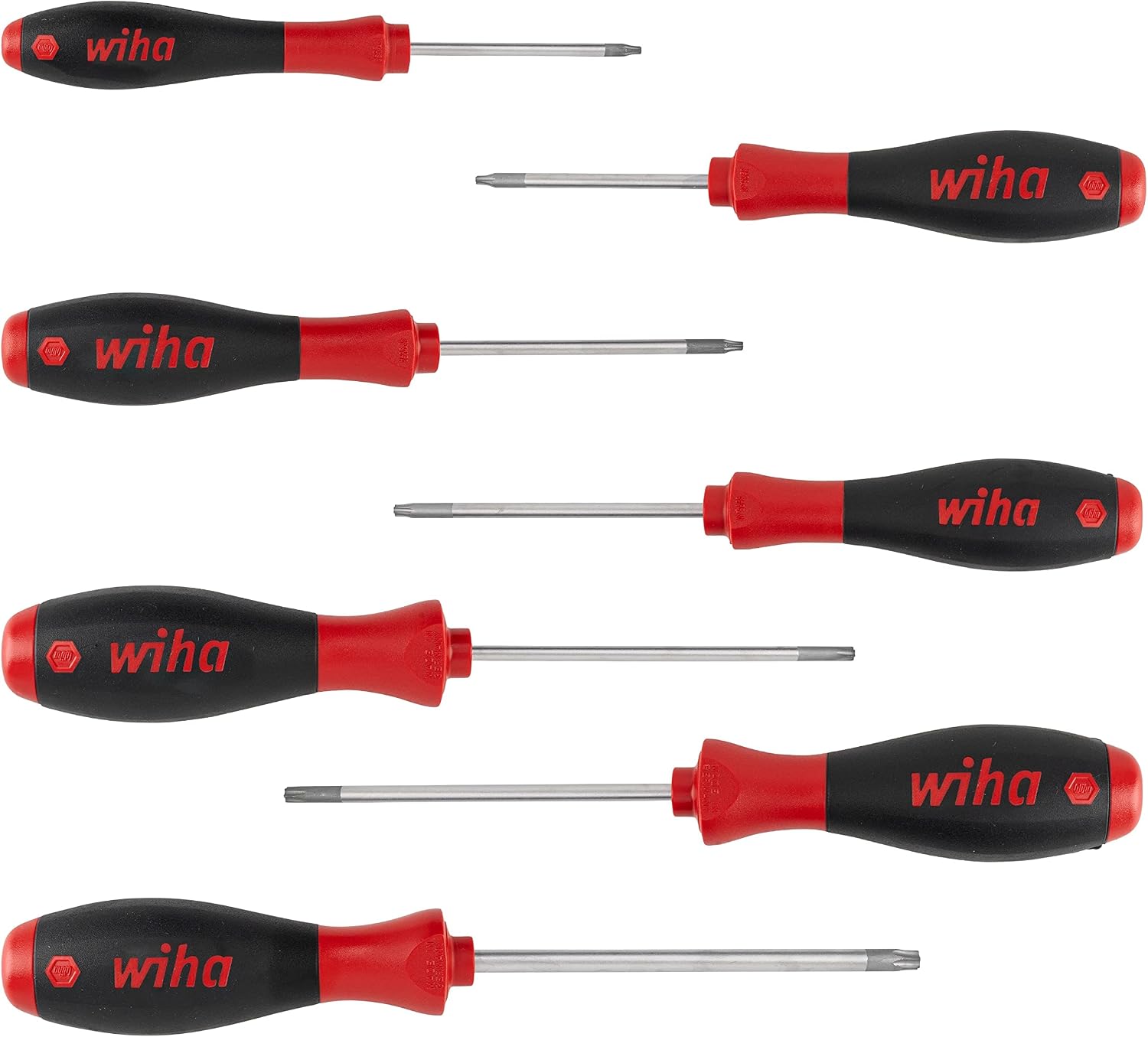 Wiha Schraubendreher Set SoftFinish® (01299) 7 tlg. I Schraubenzieher Satz für Alltag, Handwerk, Industrie I Schraubwerkzeug TORX