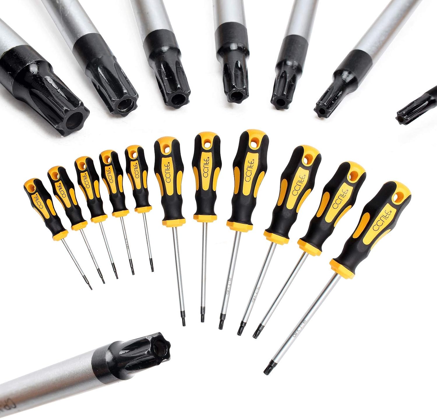 CCLIFE Torx Schraubendreher Set TX T6-T40 11-tlg Magnetisch ohne Bohrung