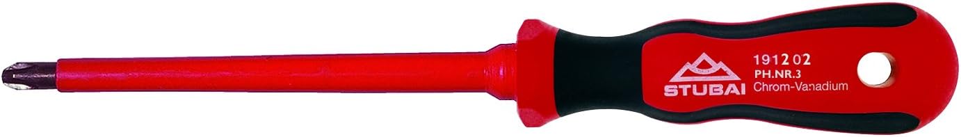 Stubai 191200 Phillips-Schraubendreher mit 2K-Griff PH0 3,5/60 mm ÖVE/VDE-isoliert