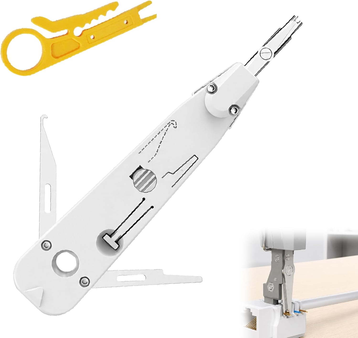 1 Stück LSA Auflegewerkzeug, Set mit Abisolierer, für RJ45 & Patchpanel