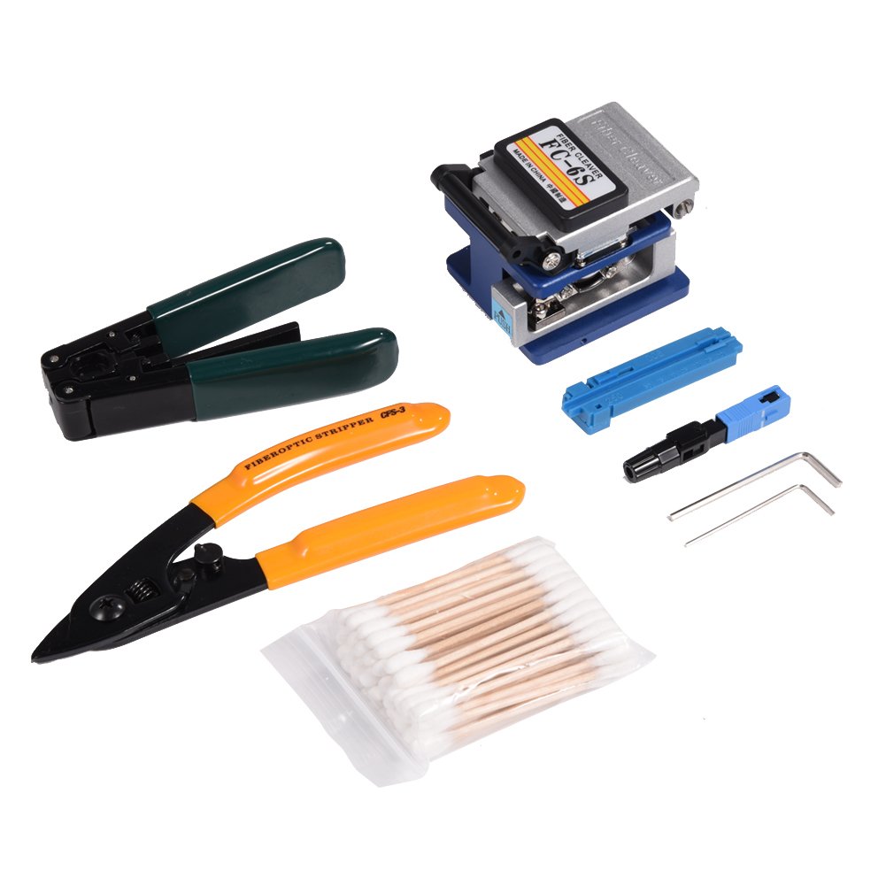 FTTH-Spleiß-Faseroptik-Abisolierwerkzeug-Set mit Faserspalter FC-6S FTTH-Spleiß-Set