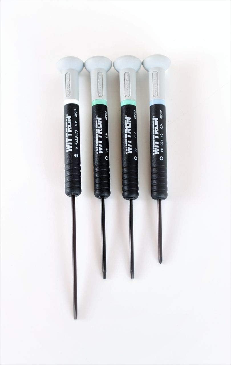 WITTRON Schraubendreher Set 4 tlg. Kreuz Schlitz Torx Feinmechaniker Satz Profi