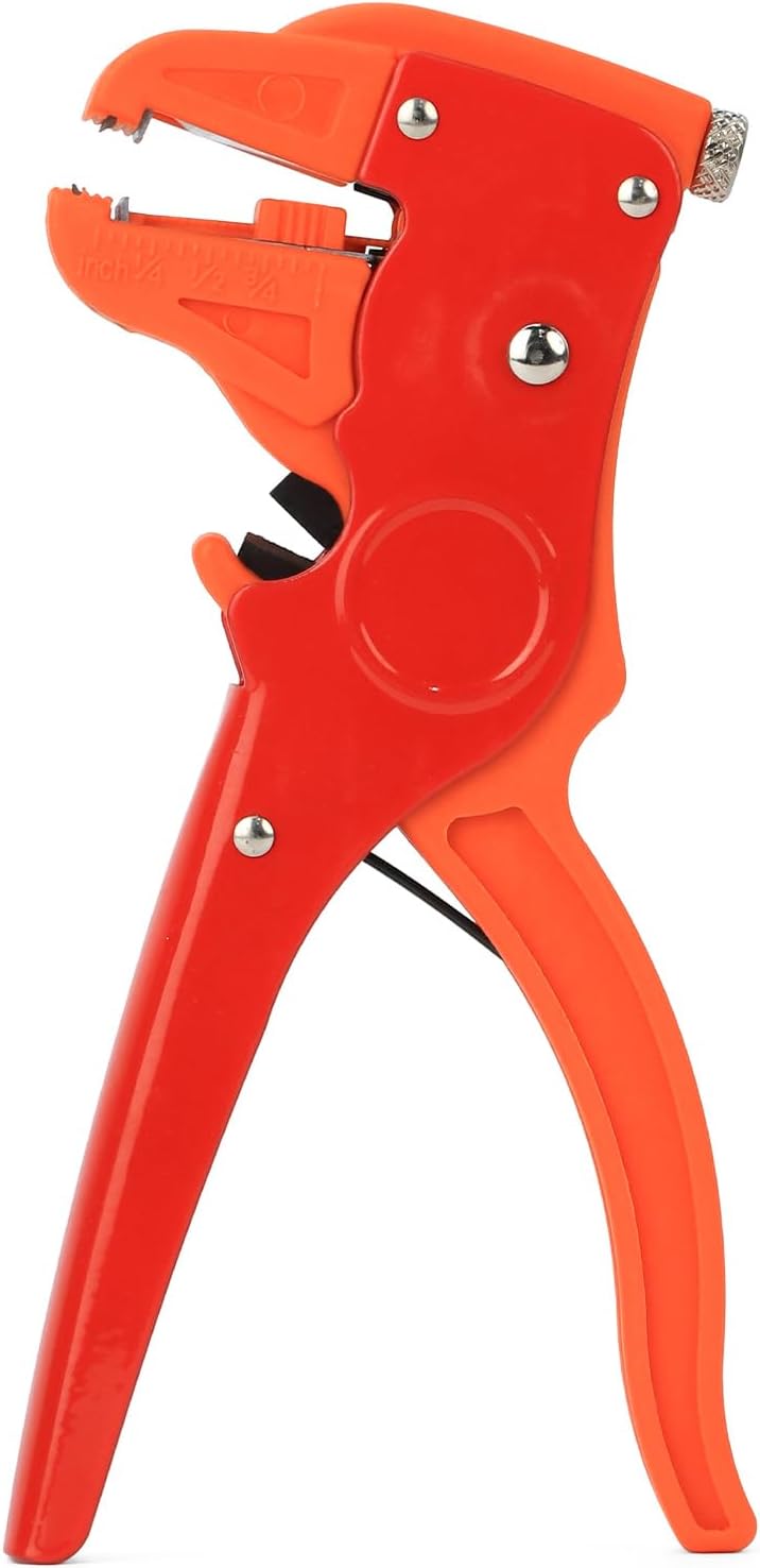 QWORK® Abisolierzange, 2-in-1 Abisolierwerkzeug, abisolierer zange für 0,2-6,0 mm² Kabel, für Kfz- und Elektrische Reparature