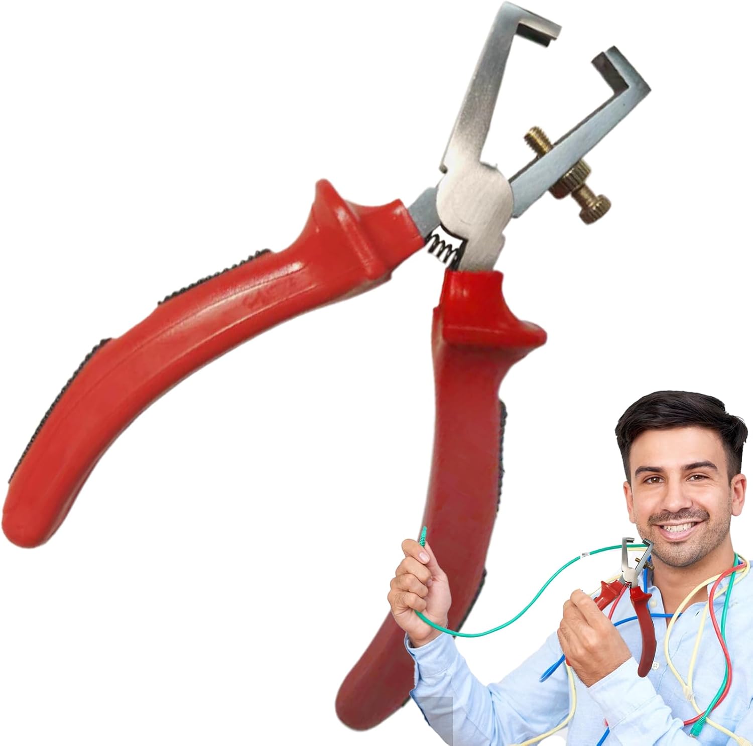 Abisolierzange – robustes Abisoliergerät mit verstellbarem Kabel – Multifunktionszange für Kabel, Verwendung in, Gewerbe, Haushalt, Automobil, Wohngebäude und Netzwerke