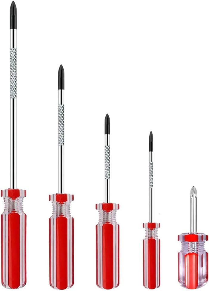 5-teiliges Kreuzschlitz-Schraubendreher-Set, Magnetische Kreuzschlitz-Schraubendreher Mit Rutschfestem Griff für Den Professionellen Einsatz, Präzisions-Schraubendreher PH0, PH1, PH2