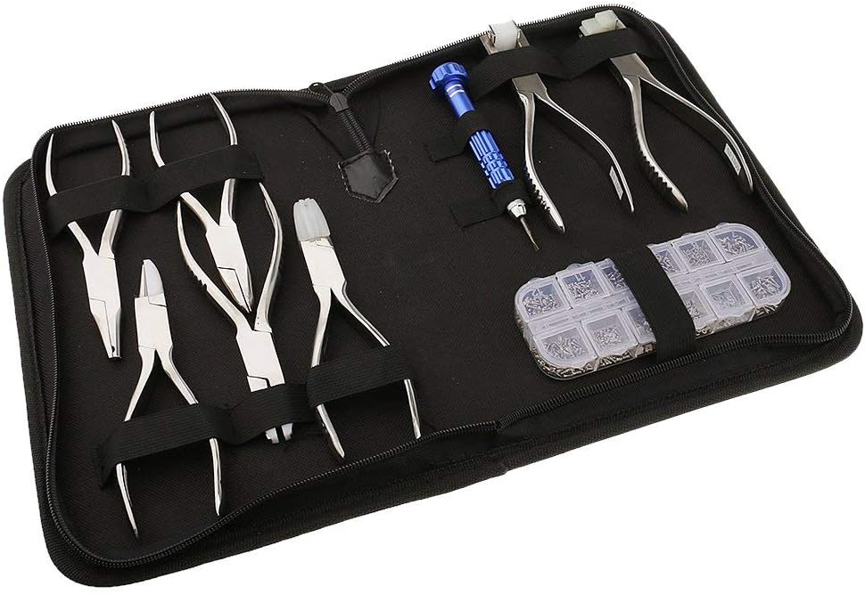 Professionell Optiker Brillen Reparatur Werkzeug Set mit Schraubendreher Schrauben Zangen