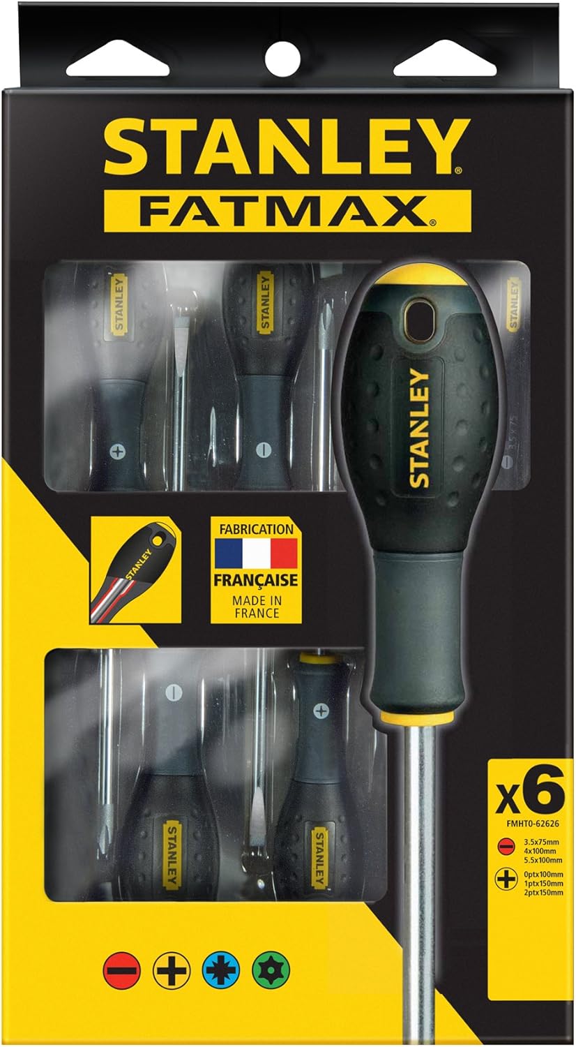 Stanley FatMax Set 6-teilig Schraubendreher/Schraubenzieher/Elektrikerschraubendreher, FMHT0-62626