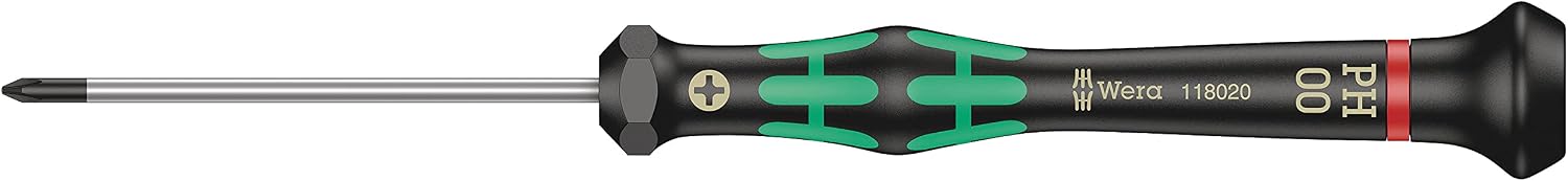 Wera 05118024001 2050 PH Elektronik-Kreuzschlitzschraubendreher, PH 1 x 80 mm, Ø 4.0 (Packung mit 2)