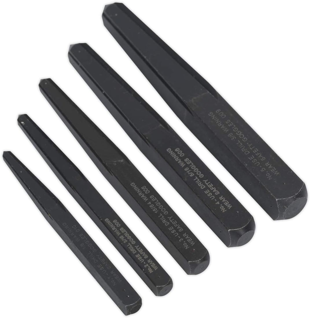 Sealey Ak719 Schraubenausdreher-Set, quadratisch, 5-teilig