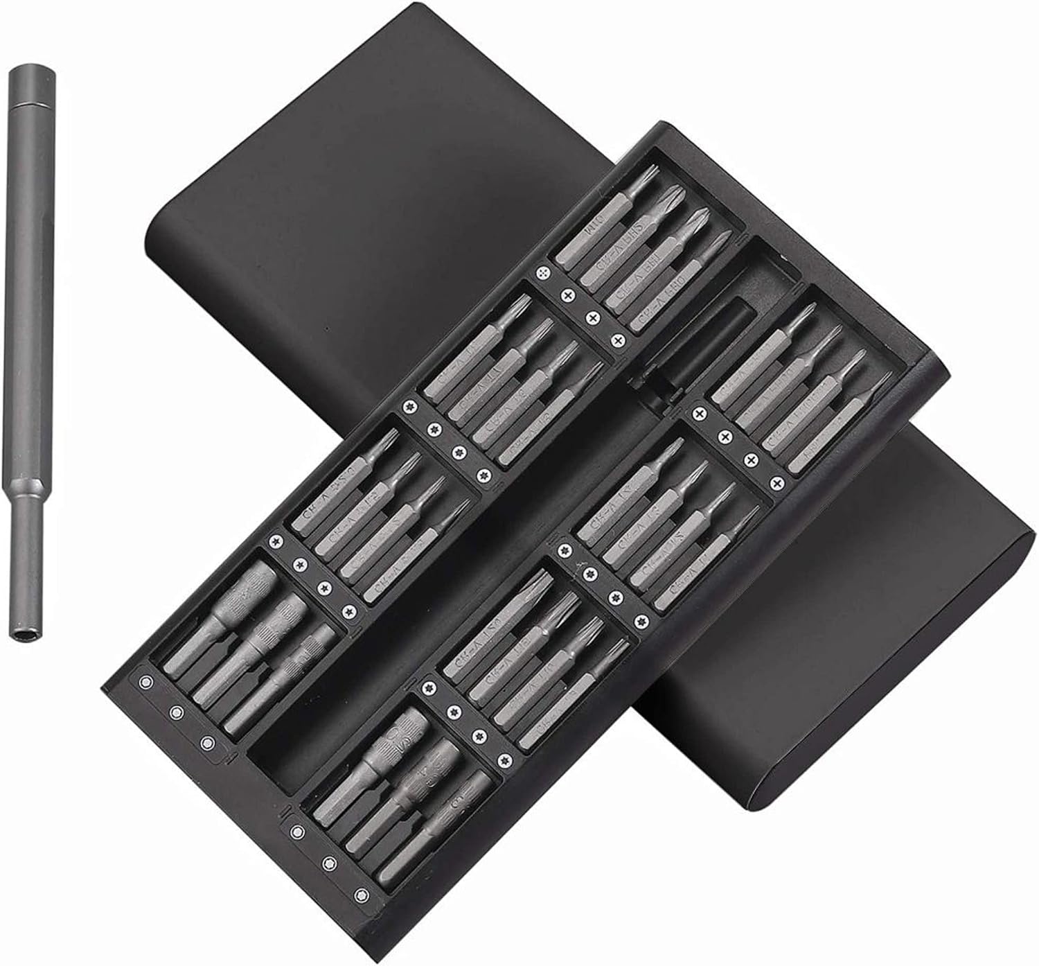 Kleines Schraubendreher-Set, 63 in 1 Präzisions-Schraubendreher-Set, iPhone-Reparatur-Set mit Schraubendreher für Elektronik, Spielekonsole, Uhr, Tablet, PC schwarz