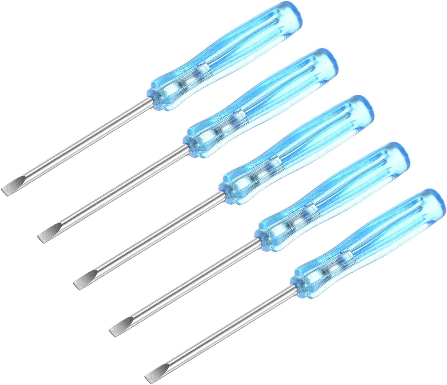 sourcing map 5 Stk Mini- Schlitzschraubendreher, 2,0mm Flachkopf, 45mm Länge für die Reparatur kleiner Geräte