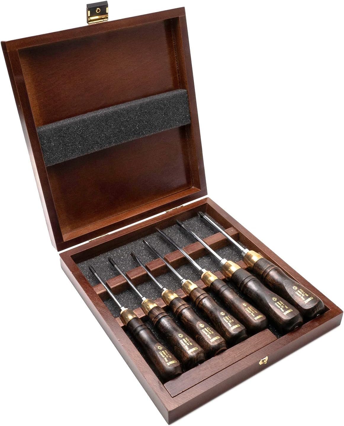 Narex Schraubendreher-Set in Holzbox, 7-teilig (Schlitz/Phillips/Pozidriv)