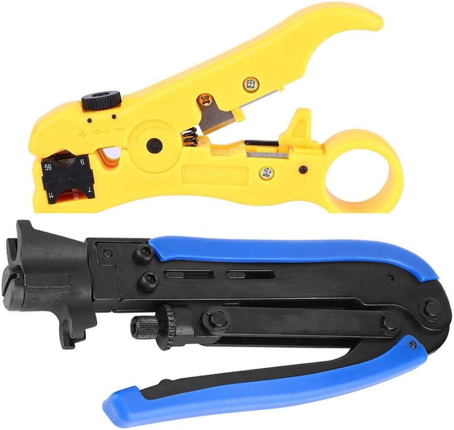 2 stücke Koaxial Werkzeug Kabel Stripper Koaxialkabel Crimpzange Kabel Crimpzange Abisolierzange