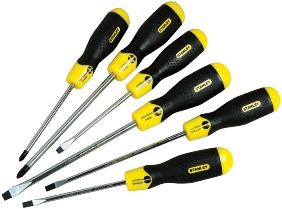 Stanley – Set Schraubendreher 065007, 0 – 65 – 007, Cushion Grip – Stück: 6
