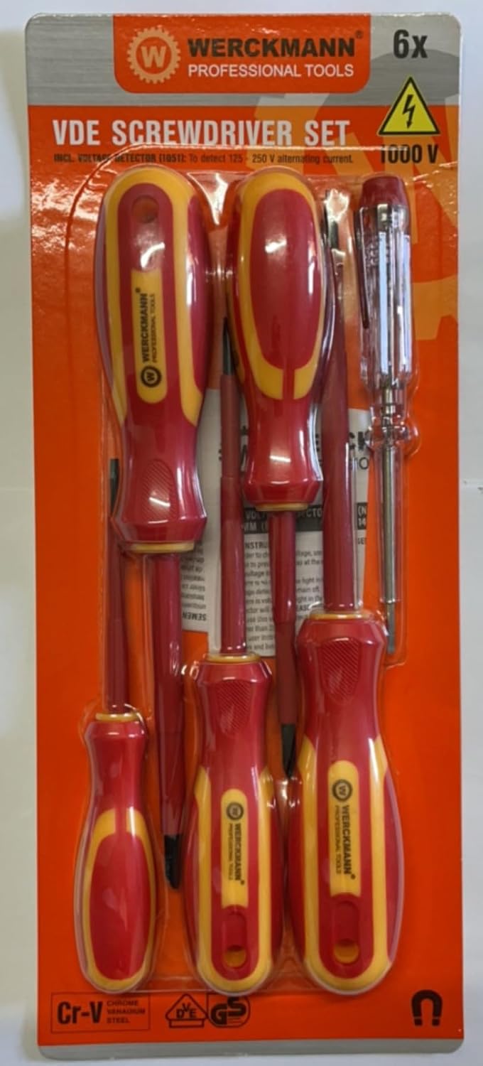WERCKMANN® Schraubendreher Profi Qualität 6 Set Elektriker Schraubenzieher