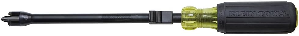 Klein Tools 32215 Schlitzschraubendreher, 17,8 cm Länge mit gepolstertem Griff, schwarz, 1/4 Zoll