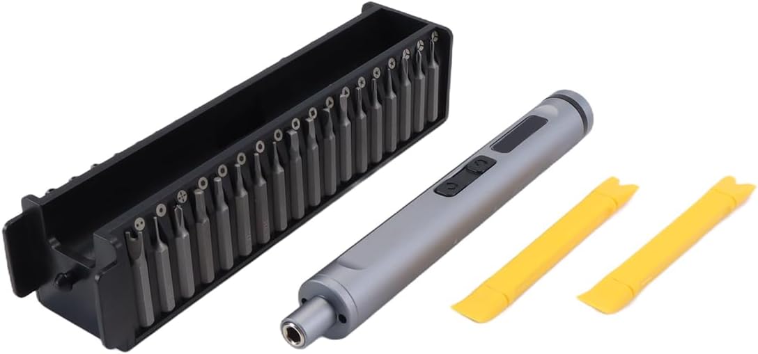 Qury 42 in 1 Elektroschrauber Set mit Magnetgehäuse 36 S2 Bits USB C Aufladen für Telefon Uhr Kamera Laptop Reparatur