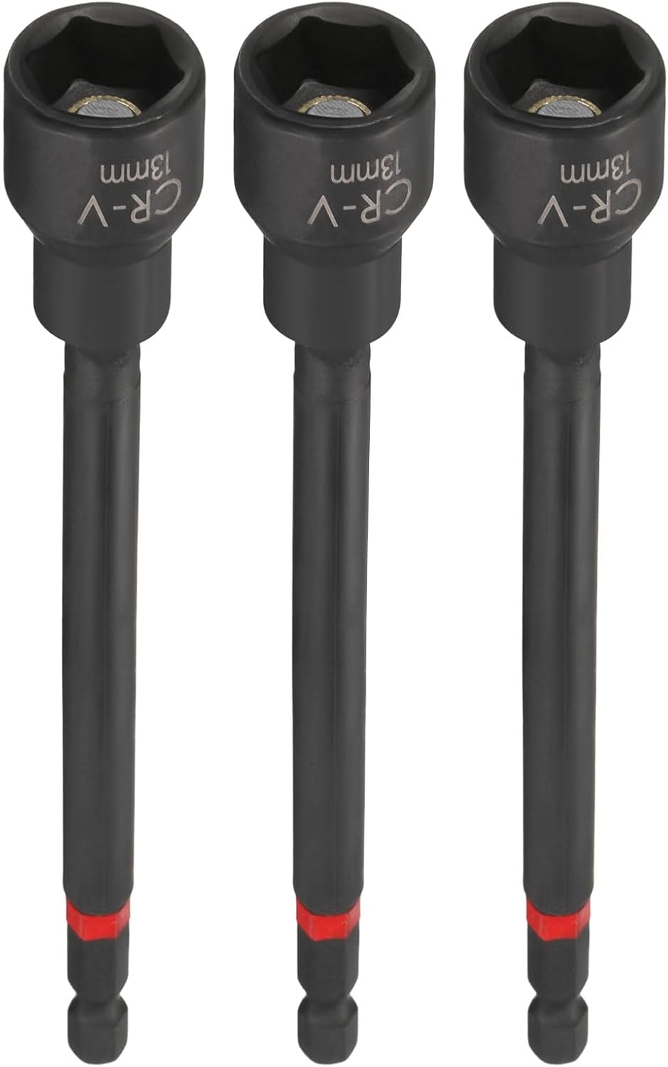 QUARKZMAN 3/8 Zoll 6-Punkt Steckschlüssel Stecknuss 150mm L 3 Stück