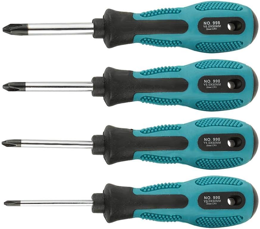 Schraubenzieher Set, Akozon 4 Teiliges Y-Typ Dreipunkt Schraubendreher Set Präzision mit Magnetischem Multifunktionshandwerkzeug