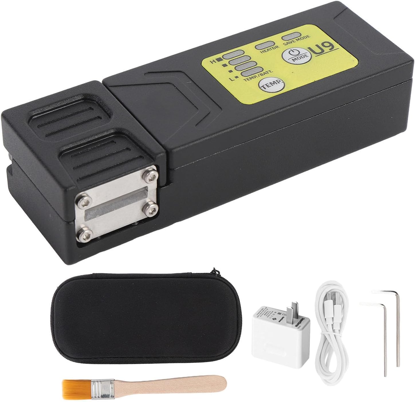 Ejoyous Glasfaser-Thermo-Abisolierer, Wiederaufladbares, Automatisches Heiz-Abisolierwerkzeug für Bündel/blanke/Band/nicht Sichtbare Optische Fasern, mit 8 Temperatureinstellungen (EU-Stecker 100