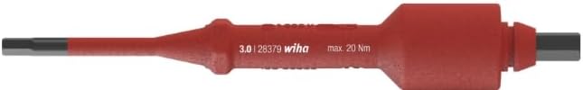 Wiha Wechselklinge electric Sechskant für Drehmoment-Schraubendreher mit Pistolengriff (38921) 6,0 mm x 132 mm, 20 Nm, VDE-geprüft, stückgeprüft