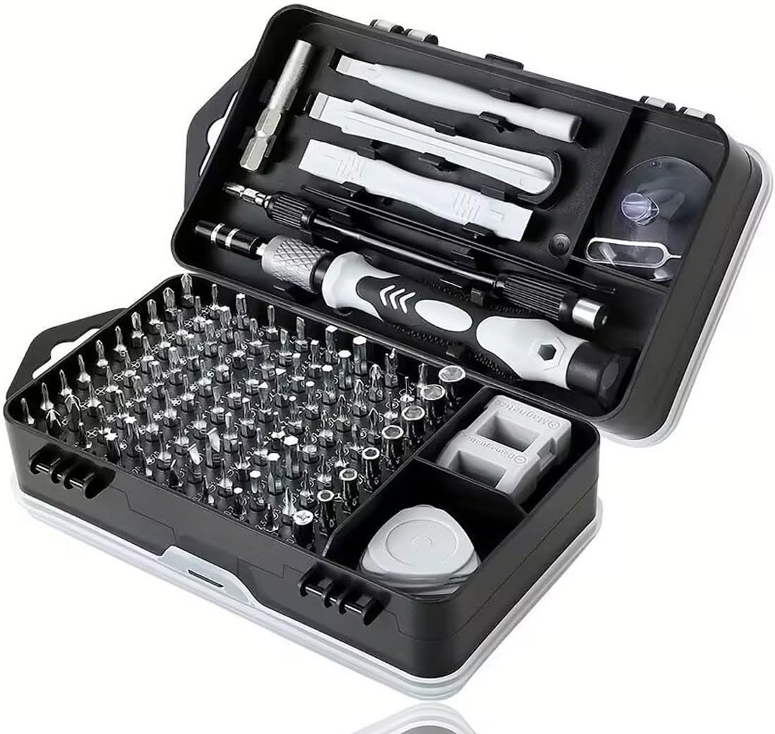 Moyata 115-in-1 Präzisionsschraubendreher Set Magnetisch, 98 Bits aus S2 Stahl, Feinmechaniker Werkzeug für Handy, Laptop, Tablet, Brille, Kamera, Schraubenzieher Set mit Aufbewahrungsbox