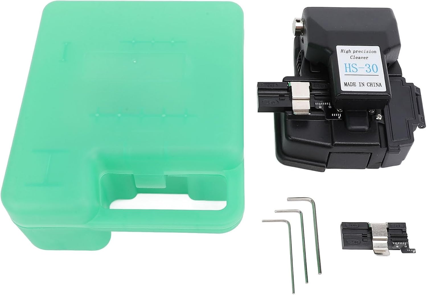 Optical Faser Cleaver, 16 Seitenschneidend Gesicht mit einem Winkel von 0,5 °, professioneller Wolframstahlschneider für Faserspleißen, Multi -Funktions -Messgeräte für 0,25 bis