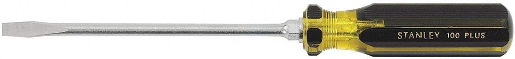 Stanley 66-011 100 Plus Standard Schlitz-Schraubendreher, 1/4 Zoll x 6 Zoll