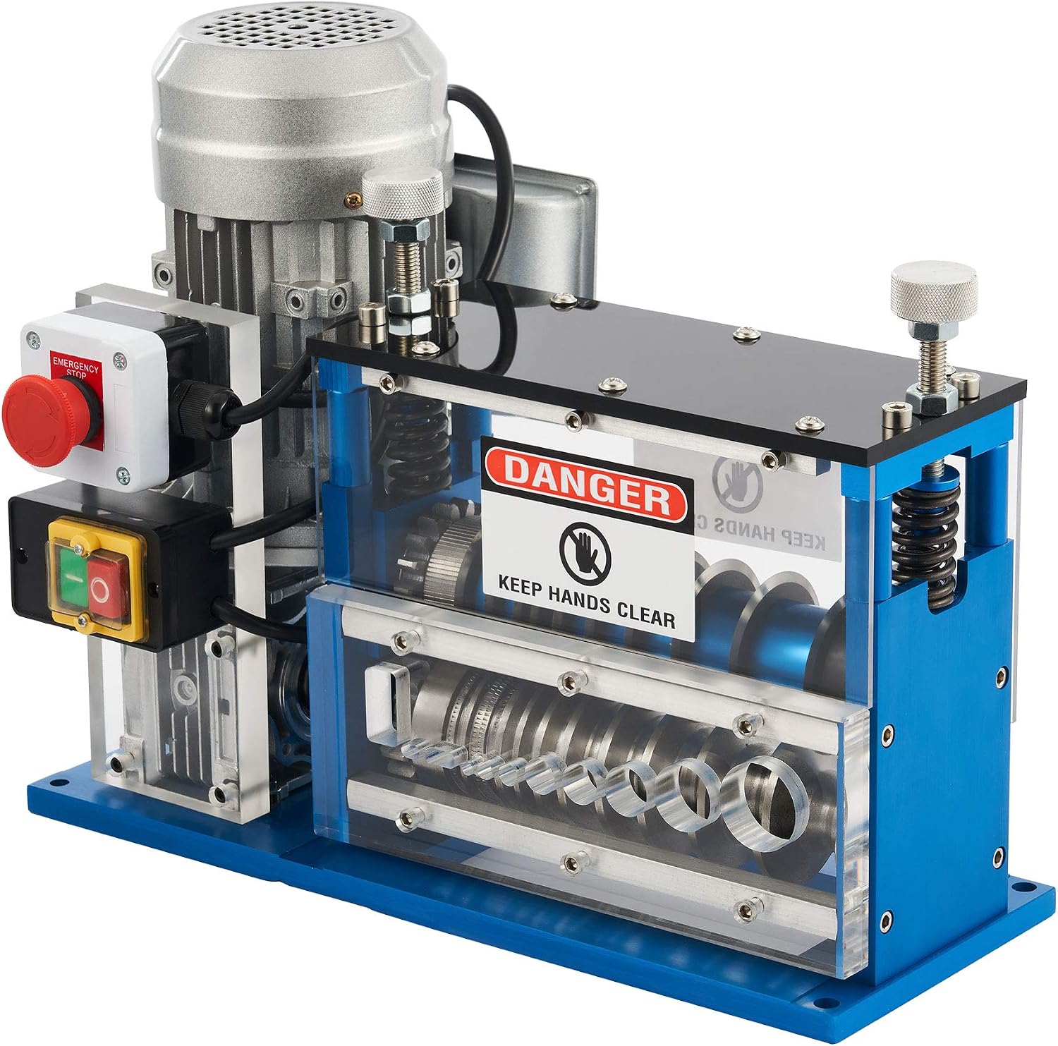CREWORKS Elektrische Abisoliermaschine, 370 W, 1,5 mm-38 mm, automatische Abisolierzange mit 11 Kanälen für Kupferrecycling (370 W, 1,5 mm-38 mm)