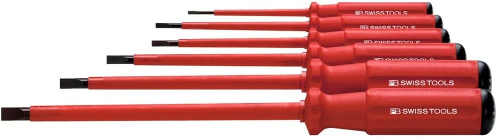 PB Swiss Tools Elektriker-Schraubendreher-Satz SwissGrip, vollisoliert, 6-teilig