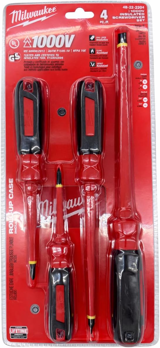 Milwaukee 48-22-2204 Isolierter Schraubendreher, 4-teilig