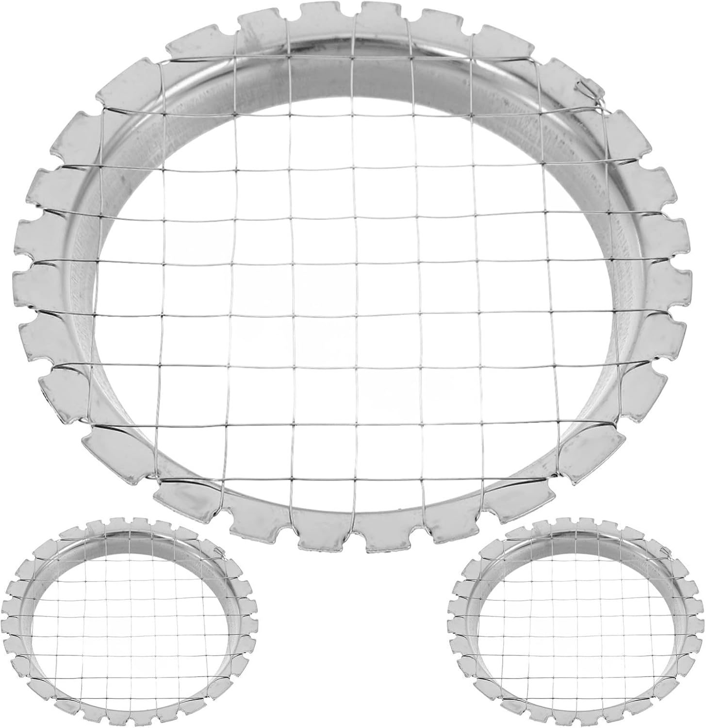 3 Stück Eierschneider für Gleichmäßige Würfel aus Edelstahl, Silber