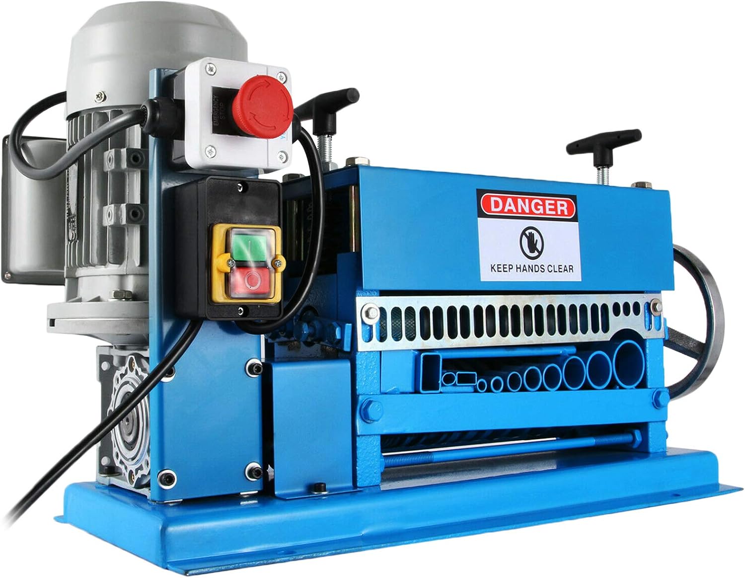 Abisoliermaschine 1,5 mm - 38 mm Draht Peeling Schneidemaschine Mehrloch Abisolierzange Elektrische Kabel Abisoliermaschine 220V Blau