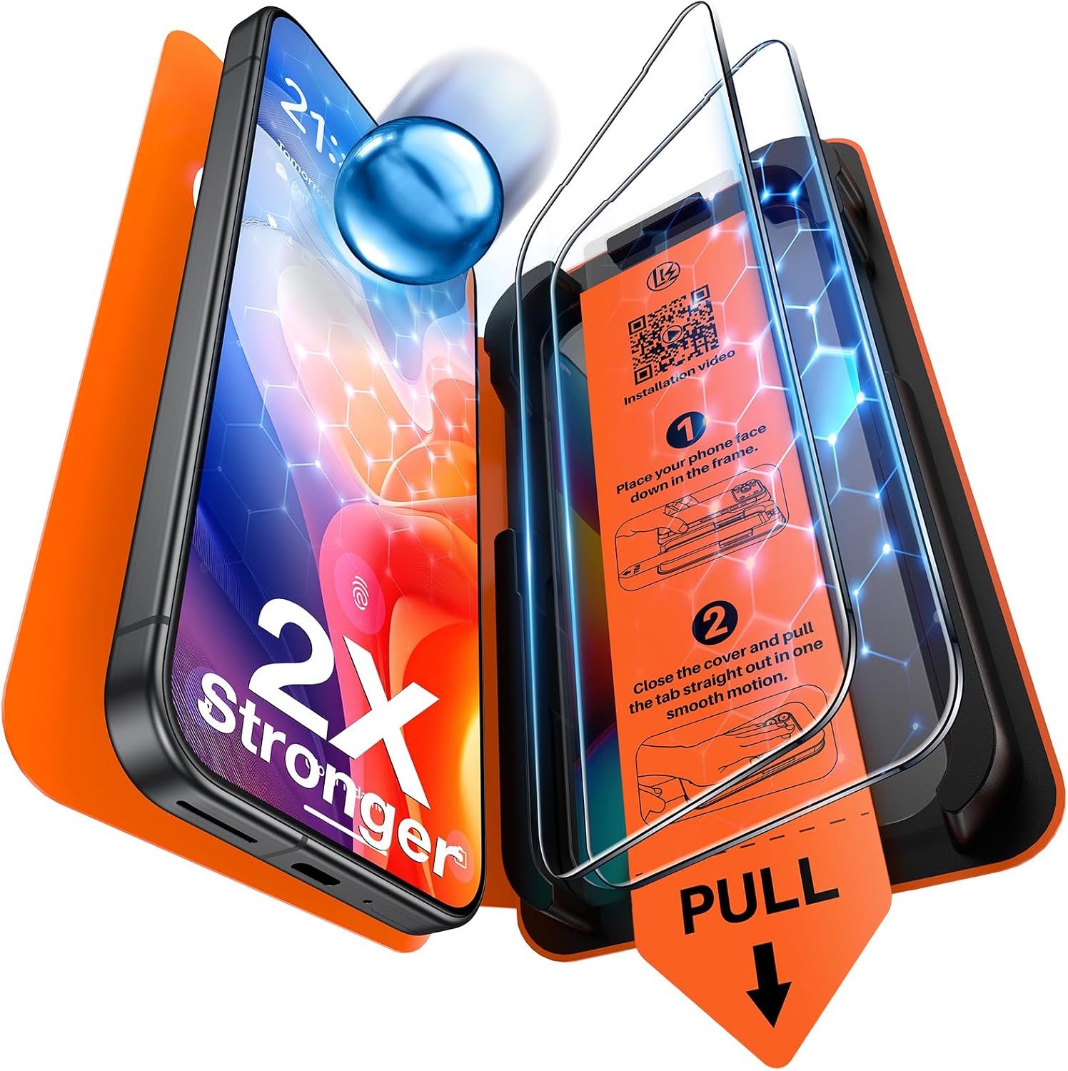 LK für iPhone 17 Panzerglas, Staubfreie 1-Schritt-Montage